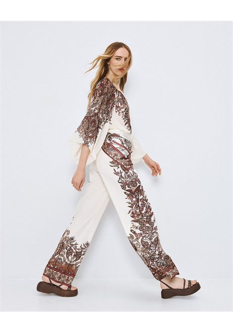 Pantaloni a gamba larga stampati ACCESS fashion | 63-5072-0049CHOCO